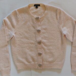 Crystal Bow Front Cardigan in Pink